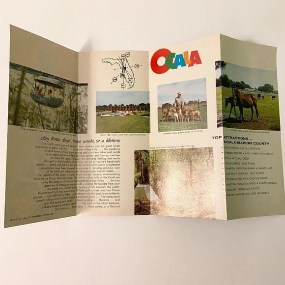 Vintage 1967 Ocala Marion County Florida Brochure Pamphlet Souvenir - Picture 4 of 10